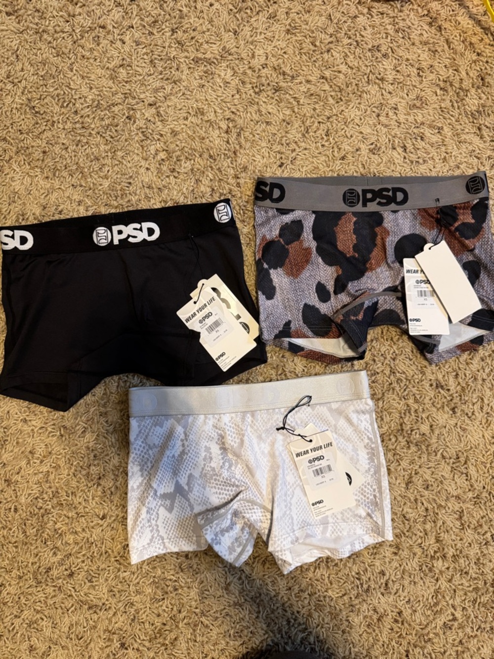 PSD Silver Snake Print Briefs - Silver/Gray